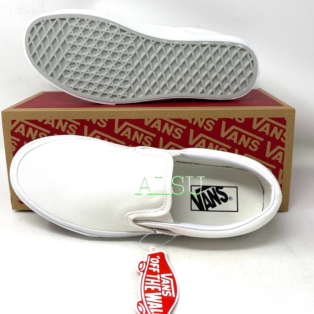 VANS Classic Slip On Canvas True White Casual Shoes Men’s Size VN000EYEW00 - Picture 4 of 9